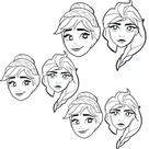 Mascara de Papel para pintar decoração Frozen festa 06 Un
