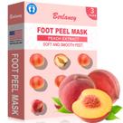 Máscara de peeling de pés Berlaney Peach para pés secos, 3 pares