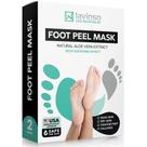Máscara de peeling de pés LV LAVINSO para pés secos e rachados, pacote com 2