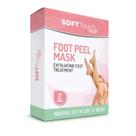 Máscara de peeling de pés Soft Touch, pacote com 2 para calcanhares secos e rachados