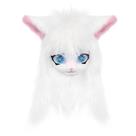 Máscara de pele de gato SMILETERNITY, cabeça de animal, cosplay de Halloween
