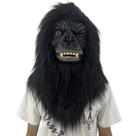 Máscara de pelúcia de gorila com mandíbula móvel para Halloween e cosplay