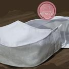 Máscara de proteção respiratória não profissional de tecido branca floral