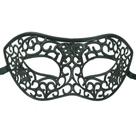 Máscara de PVC com piercing de borboleta de meia face Costume Play Prop