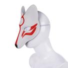 Máscara de raposa Naruto ANBU Kakashi Cosplay de couro PU branco