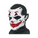 Máscara De Resina 2D De Palhaço Joker Cyberpunk Com Tranças Para Cosplay, Adereço De Role-Playing De