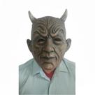 Máscara de resina facial Mefistófeles Black Demon Horn