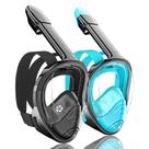 Máscara de snorkel QingSong Full Face para adultos com suporte de câmera