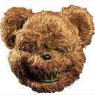 Máscara de urso de pele marrom realista para Halloween, festas à fantasia