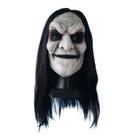 Máscara de zumbi de Halloween Horror Latex com cabelo comprido para adultos