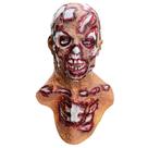 Máscara de zumbi, resina facial horrível com carne exposta
