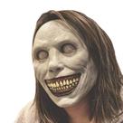 Máscara: Demônio assustador, sorridente, resina de caveira branca, terror de Halloween Máscara: Demônio assustador, sorridente, resina de caveira branca, terror de Halloween