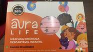 Máscara Descartável -aura Life Infantil -super Divertida .