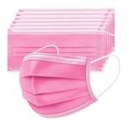 Mascara Descartavel Máscara Rosa Descartável Talge branca Tnt tripla com elástico Cx 50 Un
