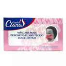Máscara Descartável Rosa C/Elástico 50 Unidades Santa Clara