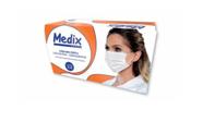 Máscara Descartável Tripla Branca Medix C/ Clip Nasal 50 Unid