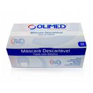 Máscara Descartável Tripla com Elástico Branca (OLIMED) - Caixa com 50 Unidades Máscara Descartável Tripla com Elástico Branca (OLIMED) - Caixa com 50 Unidades