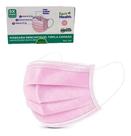 Máscara Descartável Tripla Cor Rosa - Fort Health - Fortflex