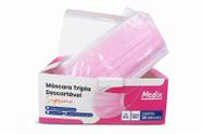 Máscara Descartável Tripla Medix Rosa ou Preta Com Ajuste Nasal 50 Unidades Máscara Descartável Tripla Medix Rosa ou Preta Com Ajuste Nasal 50 Unidades