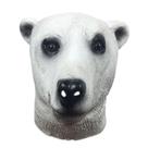 Máscara engraçada de látex com capuz de urso branco com adereços de cosplay de Halloween Máscara engraçada de látex com capuz de urso branco com adereços de cosplay de Halloween