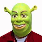 Máscara engraçada de látex Shrek para fantasia de Halloween e cosplay