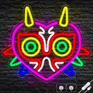 Máscara Ethereal Lomoer Majora Neon Sign alimentada por USB