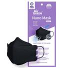 Máscara facial AIRQUEEN Nano de 3 camadas preta, pacote com 30 unidades