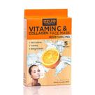 Máscara facial Azure com vitamina C e hidratante de colágeno, pacote com 5 Máscara facial Azure com vitamina C e hidratante de colágeno, pacote com 5