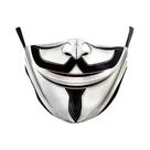 Máscara facial Clown Digital Print reutilizável com inserção de filtro