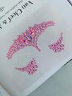 Mascara Facial com pedras rosa pedraria para o carnaval fantasia