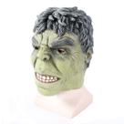 Máscara facial completa com capacete, traje de cosplay de látex Green Hulks