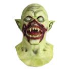 Máscara facial completa de látex Cosplay Vampire Headgear verde