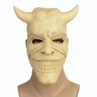 Máscara facial completa de látex preto Cosplay Costume Props