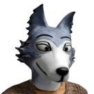 Máscara facial completa de látex Wolf Headgear Beastars para cosplay de festa