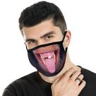 Máscara facial de algodão com impressão 3D para rosto de macaco reutilizável