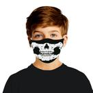Máscara facial de algodão cosplay de Halloween com estampa digital de caveira
