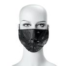 Máscara facial de couro Steampunk de Halloween respirável e reutilizável