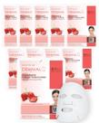 Máscara Facial Dermal - Essência de Colágeno de Morango (23mL x 10 unidades)