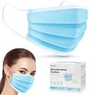 Máscara facial descartável HDFK 3-Ply Blue, pacote com 100 unidades para adultos