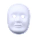 Máscara facial em papel, capa facial completa para crianças, Halloween, branca