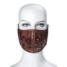 Máscara facial Halloween Punk Skull Fashion Leather Unissex