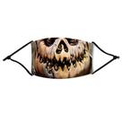 Máscara facial Halloween Skull 3D Print Cosplay com inserção de filtro