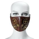 Máscara facial Halloween Steampunk Respirável de Couro Reutilizável