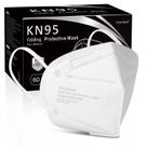 Máscara facial Hotodeal KN95 branca 60 unidades para homens e mulheres