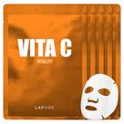 Máscara Facial LAPCOS Vita C - 5 Pacotes com Vitamina C para Uso Diário