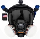 Máscara facial preta de fumaça respiratória Parcil PD-100