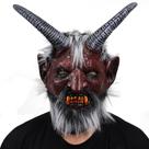 Máscara Fallen Angel Satan Demon com chifres de carneiro, resina, tamanho único