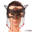 Máscara feminina de renda de Halloween Máscara de látex de cristal Tassel