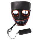 Máscara Ghost Full Face LED Halloween Cosplay, adereço de fantasia