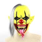 Máscara Halloween Horror Ghost Latex Cosplay com cabelo explosivo